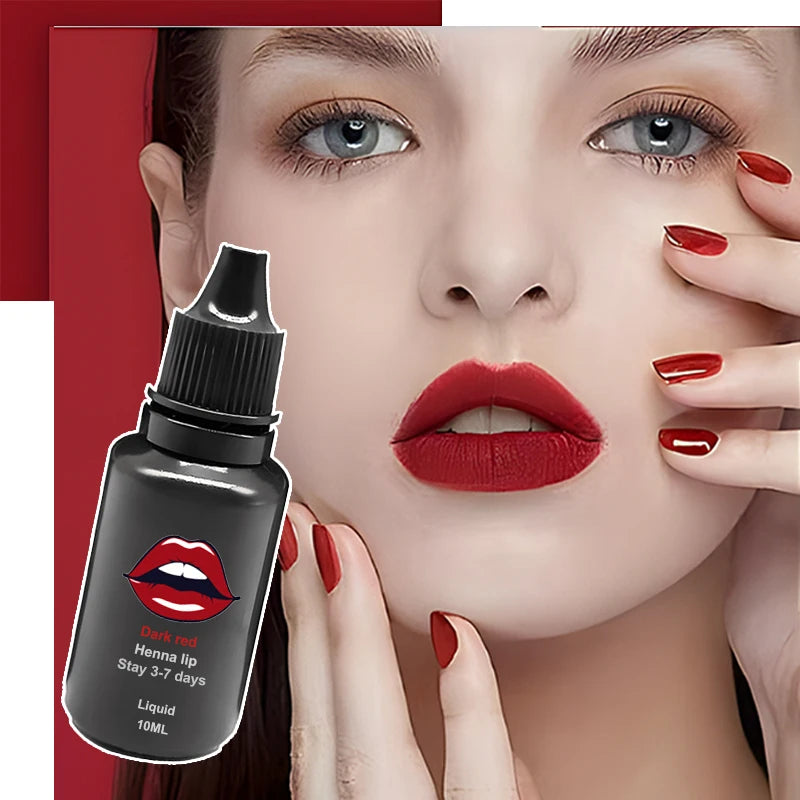 Custom Liquid Henna Lip Labial Tint Dye 5-10 Days Delivery Long Lasting Matte Finish with Logo Label