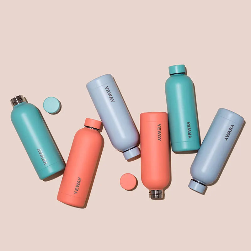 Yeway Botella De Agua Hot Selling Inoxidable 500ml Water Bottle Thermo Bottle Stainless Steel Water Bottle With Lid and Straw