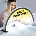 Professional Custom LOGO OEM Crystals Nail Table Lamp Flashing Half Moon Nail Lamp Beauty Salon Lighting Half Moon Arch LED Lamp