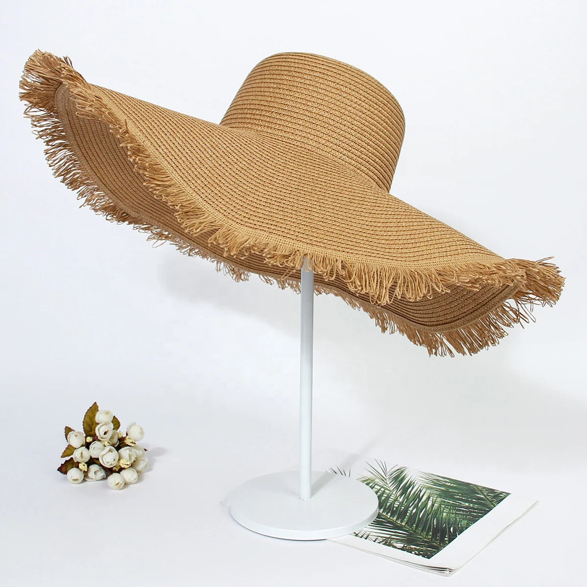 Sun Hats for Women Summer Wide Brim Floppy with Tassels Straw Hat Fashion Vacation Sun Protection Summer Hat