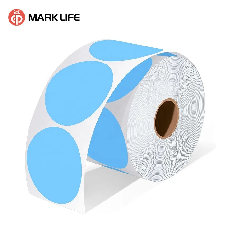 Marklife Custom Logo Color Golden Foil Embossed Adhesive Eco-Friendly Paper Waterproof Transparent Thermal Printing Gift Labels