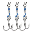 High Carbon Steel Double Assist Hook Set Wire 49 Strands Sea  Fishing Boat Fishing Tackle
