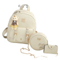 2024 New Fashion Casual Women's Three-piece Set Women's Shoulder Bag Women's Purse PU Backpack