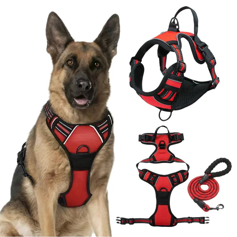 2026 HOT OEM logo Luxury Pet Dog Accessories Products Supplie Retractable Dog Collar Leash Wire Training Harness Set for Dogs