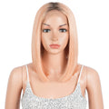 Silky Straight Synthetic Hair Extension Black Women Blonde Futura Cheap Fiber Transparent Front Synthetic Wigs for Brand 130%