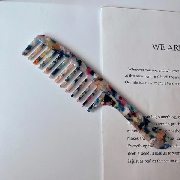 HZ 2025 New Arrived 13CM Fashion Women Accessories Customizable Geometry High Quality Acetate Hair Comb for Women