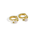 WMEA535 Single Pearl 925 Sterling Silver Women's Earrings New Popular Fashion Fine Hoop Earings Wholesale Sale MegaBDM