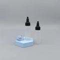 30ml Frosted Empty Squeeze Hair Applicator Glue Matte PET Plastic Bottles With Twist Cap
