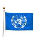 United Nations 3x5ft Flag 100% Polyester Double Sided Digital Printing Custom for UN Flag for Display Metal UN Flag
