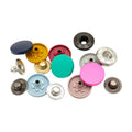 Manufacturer High Quality 15mm Alloy Paint Metal Colorful Snap Buttons Metal Flat Top Snap Button Snap Fastener for Garment