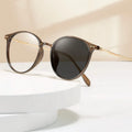 Jiuling Eyewear Round Tr90 Frame Safety Eyeglasses Korean Blue Light Blocking Photocromic Glasses Kacamata Photocromic