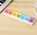 Easy Open 7-Day Weekly Pill Organizer PP Material Medicine Case for Travel Pocket Storage Plastic Storage Bins Boxes