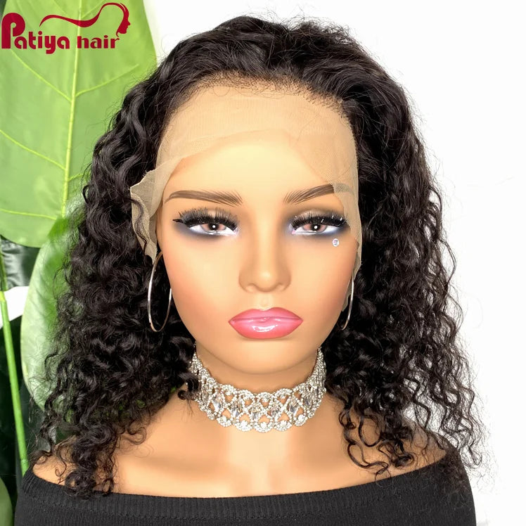 Discount Items 30% Off Black Friday Sale Deep Wave Transparent Lace Frontal Bob Wigs Peruvian Human Hair Lace Front Glueless Wig