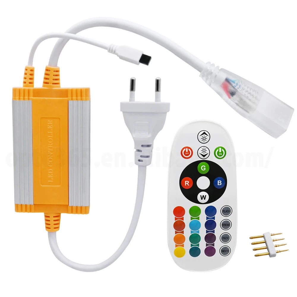 800W 1500W Waterproof with 24Keys IR Remote Controller for 220V RGB LED Strip Neon Light Power Supply LED Ribbon Light Driver