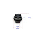 Custom 2 Hole Spring ABS Eco-Friendly Nickel-Free Cord Lock End Stopper for Bags & Hats