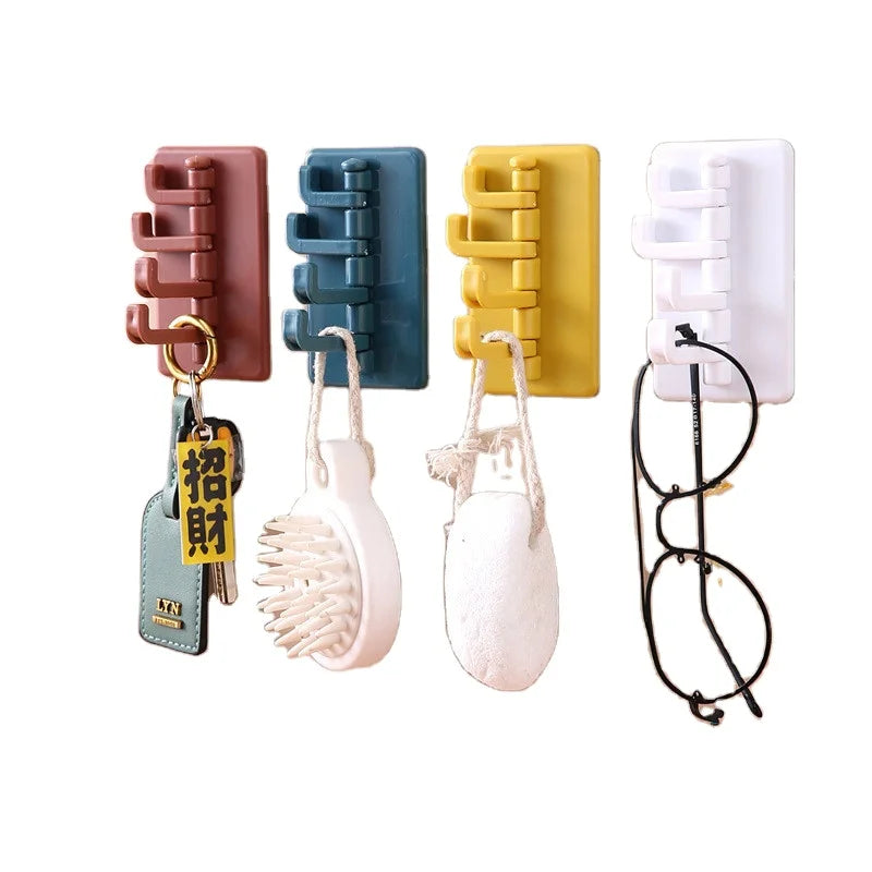 Bathroom Wall Hanging Nail-Free Door Back Coat Hook Creative Traceless Hook Kitchen Wall Strong Hook