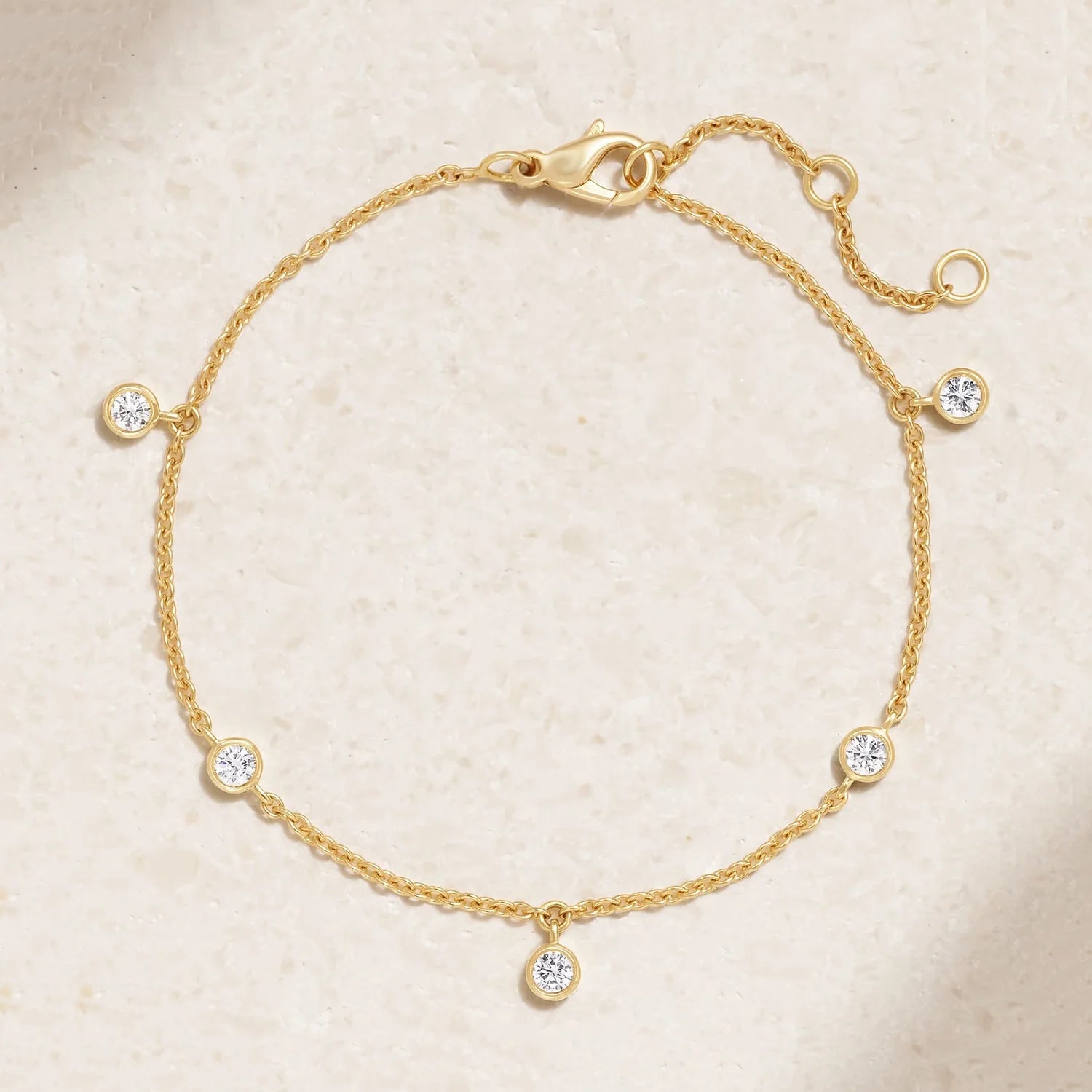 LOZRUNVE Fashion Jewelry Wholesale Custom Bezel Setting Diamond Charm Pendant Bracelet Women