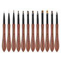 Private Label Nail Salon Nail Art Brushes Set Nail Brush and Deco Set Bulk Japanese 16pcs Crystal Pen Drawing Pen Liner Brush