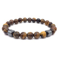 8MM Fashion Mens Beaded Bracelets Couples Matching Bracelet Tiger Eye Beads for Women Stone Jewelry