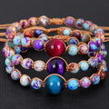 6mm Stone Bracelet for Women Jewelry Natural Tiger Eye Imperial Jasper Handwoven Adjustable Dainty Beaded Bracelet
