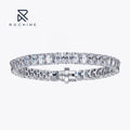 Rochime Trendy Jewelry Oval Cut Diamond Bracelet Bangle S925 Silver Rhodium Plated Fashion Jewelry for Girls
