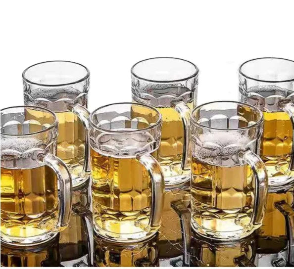 Wholesale Modern Style 500ML & 1000ML Large Capacity Beer Mugs PC PS Beer Steins with Handle for Home Bar Accessories Gift Set