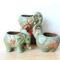 DREA Wholesale Fashion Creative Elephant Shape Ceramic Small Mini Plant Succulent Pot