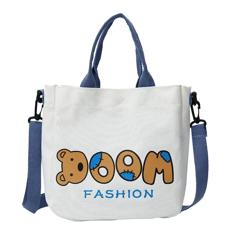 Unisex Casual Tote Handbag New Design Canvas Lightweight Portable Fashion Trends 26x22x6CM 100cm Strap Length 0.15KG Model