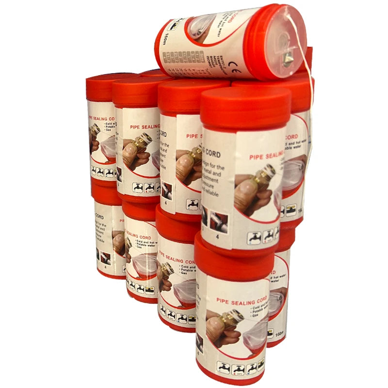 Pipe Thread Sealant Tape PTFE Sealing Cord 50 Meters 160 Meters No Shred for Sealing Pipe Threads Heating Gas Potable Water