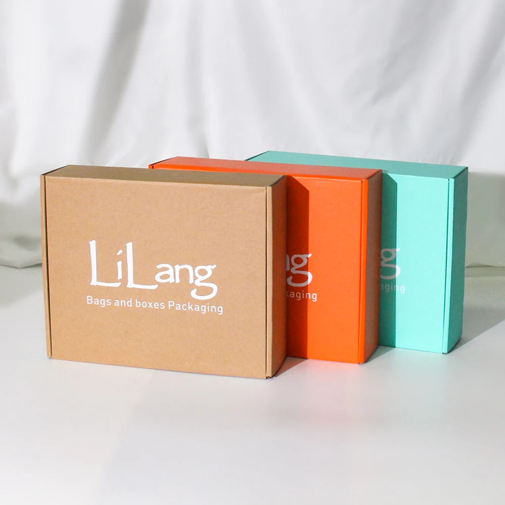 Large Color Printed Embossed Recyclable Corrugated Cardboard Apparel Shipping Box with Custom Logo Packaging