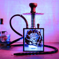 2021 Newest Custom Logo lion Shesha LED Hookah With Colorful Lights
