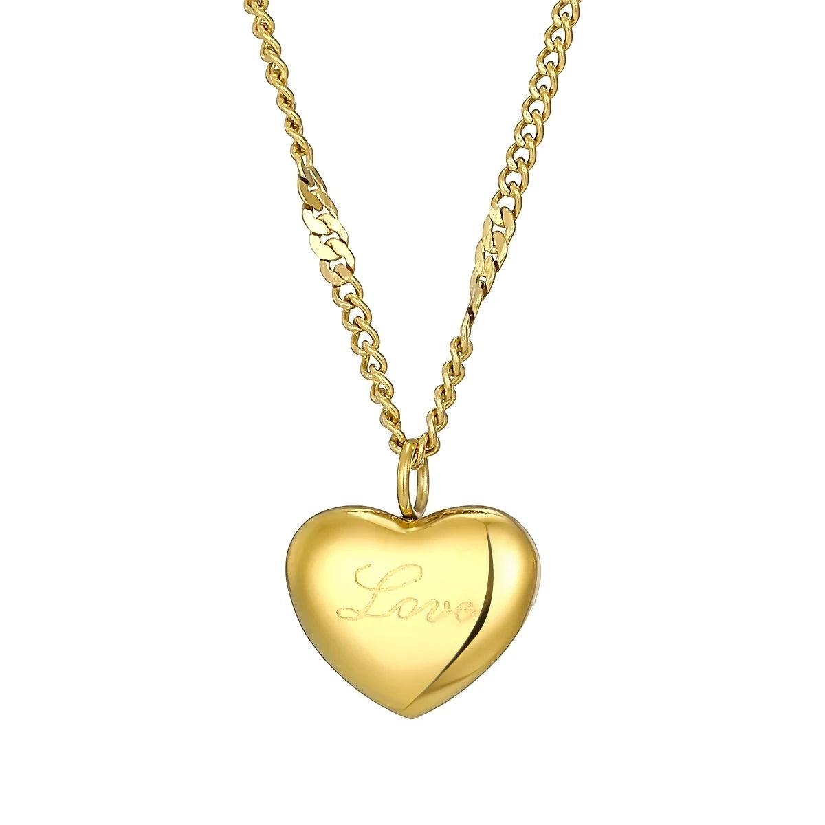 Fashion Stainless Steel Heart Pendant Necklace for Women Jewelry