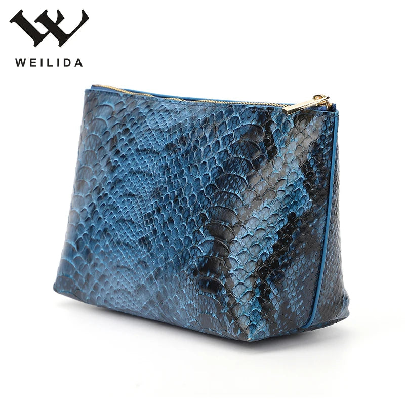 WEILIDA Waterproof PU Woman Cosmetic Makeup Bag Fruit Pattern Soft Handle Medium Capacity Mesh Zipper Fashion Outdoor Use