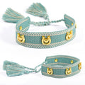 Handmade Woven  Love Horseshoe Embroidery Tassel Bracelet Fashion Adjustable Friendship Bracelets for Women Men Jewelry