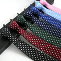 Quality Custom 8 cm Skinny Polyester Jacquard Necktie for Men Fashion Polka Dot Design for Gentlemen