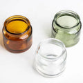 Clear Glass Candle Jars High Quality Glass Candle Holder 100ml clear Amber With Wood Lid