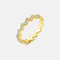 FUAMAY 2026 Luxury Brand Pure S925 Silver Jewelry Wave Engagement Rings for Girls Wholesale 925 Silver Fine Rings Dainty Zircon