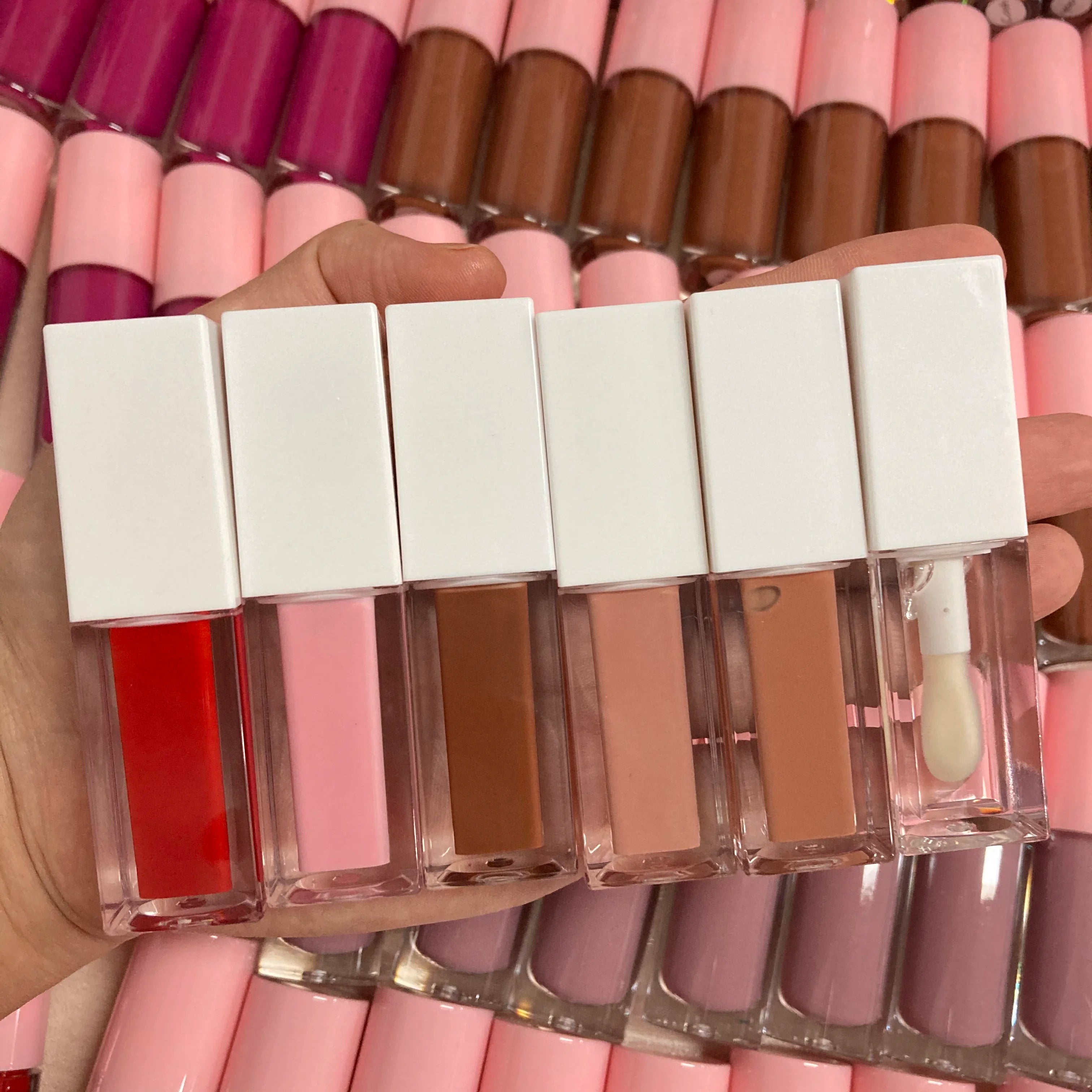 Wholesale Lip Gloss Natural Makeup 40 Color Nude clear Glossy Lip Gloss Private Label