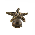 Nordic Style Antique Bronze Alloy Starfish Creative Handle Single Hole Dresser Cabinet Drawer Handles for Bedroom Kitchen