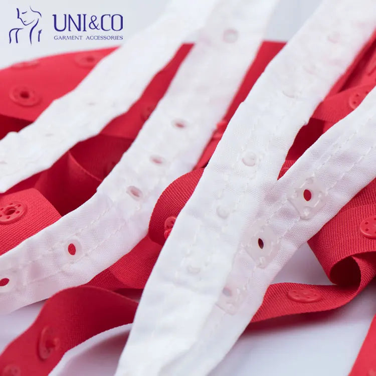 Plastic Covered Snap Buttons with Cotton Tape Eco-Friendly Press Snap Buttons for Baby Clothes & Dancewear
