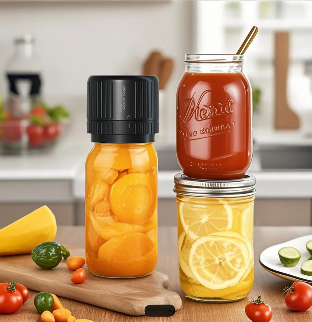 Electric Mason Jar Vacuum Sealing Machine with One-Touch Control for Food Storage