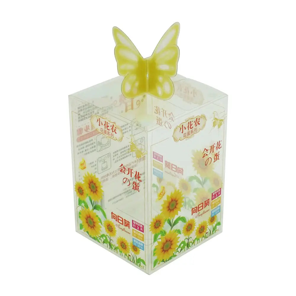 Custom Folding Clear PVC PET PP Plant Flower Plastic Packaging Box With Butterfly