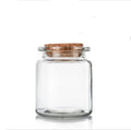 300ml 10oz Empty Round Glass Jar Glass Spice Container Jars with Wooden Cork for Food Storage Kitchen Storage