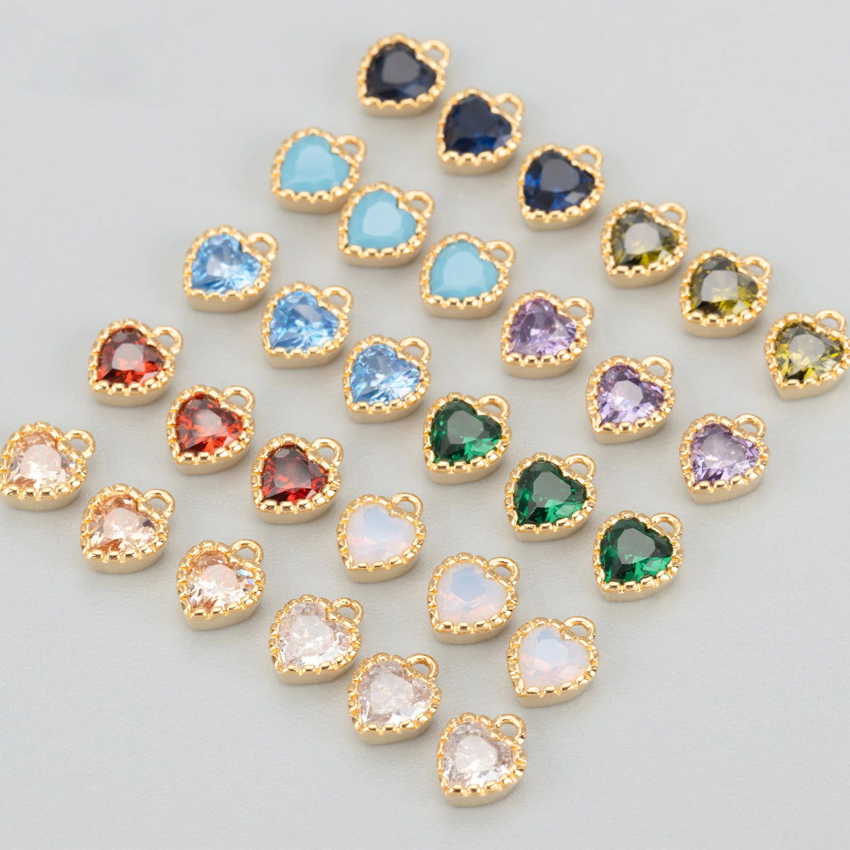 MB04 6pcs/lot Jewelry Accessoriesmini Sizenickel Free18k Gold Platedcopperzirconbirthstones Charmdiy Pendant MegaBDM