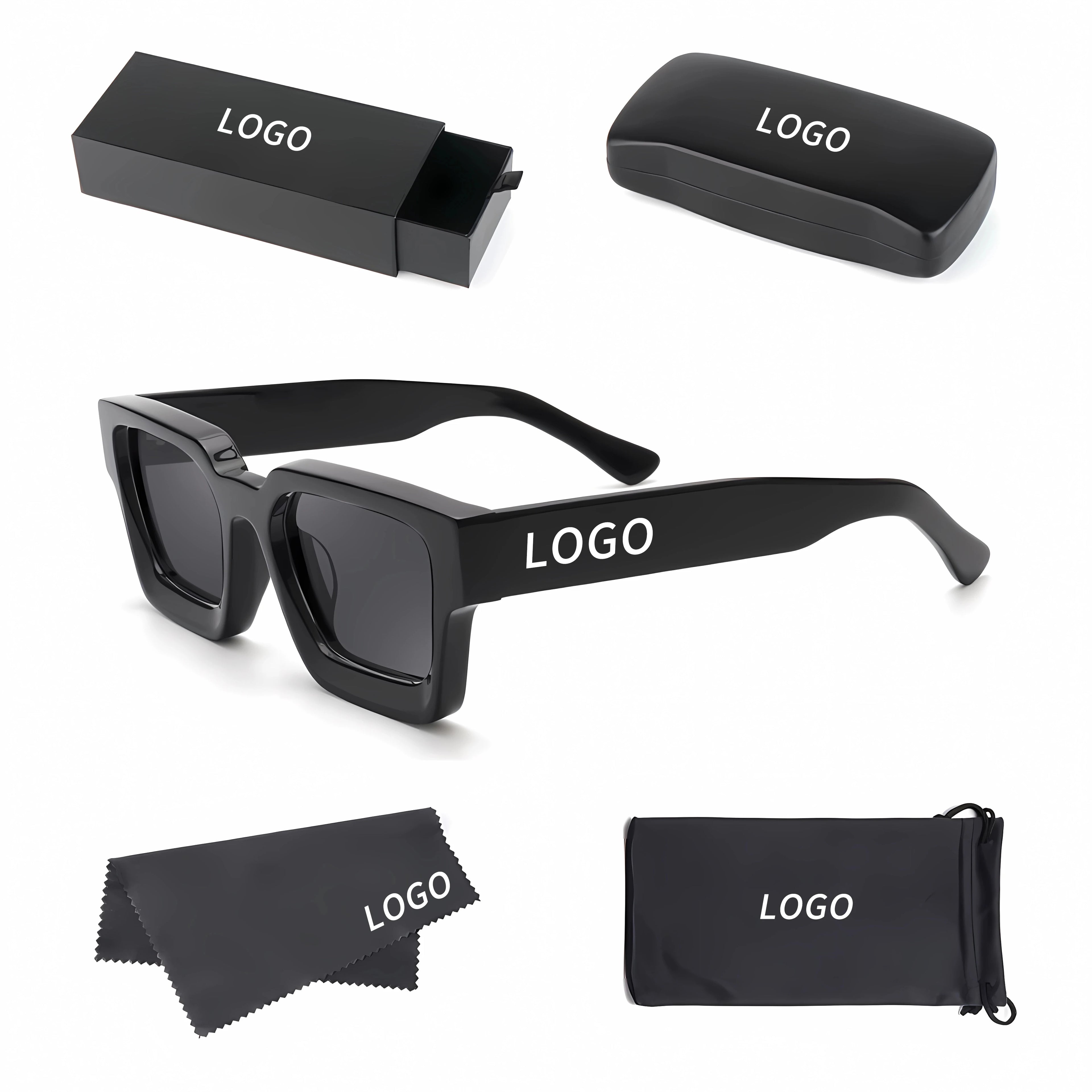 Wholesale Fashion Lentes Gafas De Sol Hombre Designer Luxury Men Women Glasses Custom Shades Logo Tr90 Square Acetate Sunglasses