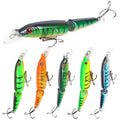 10.5cm/9g Two Segmented Joint Fish Hard Baits Minnow Artificial Fishing Lure for Saltwater Zander Sea Bass Freshwater Fish