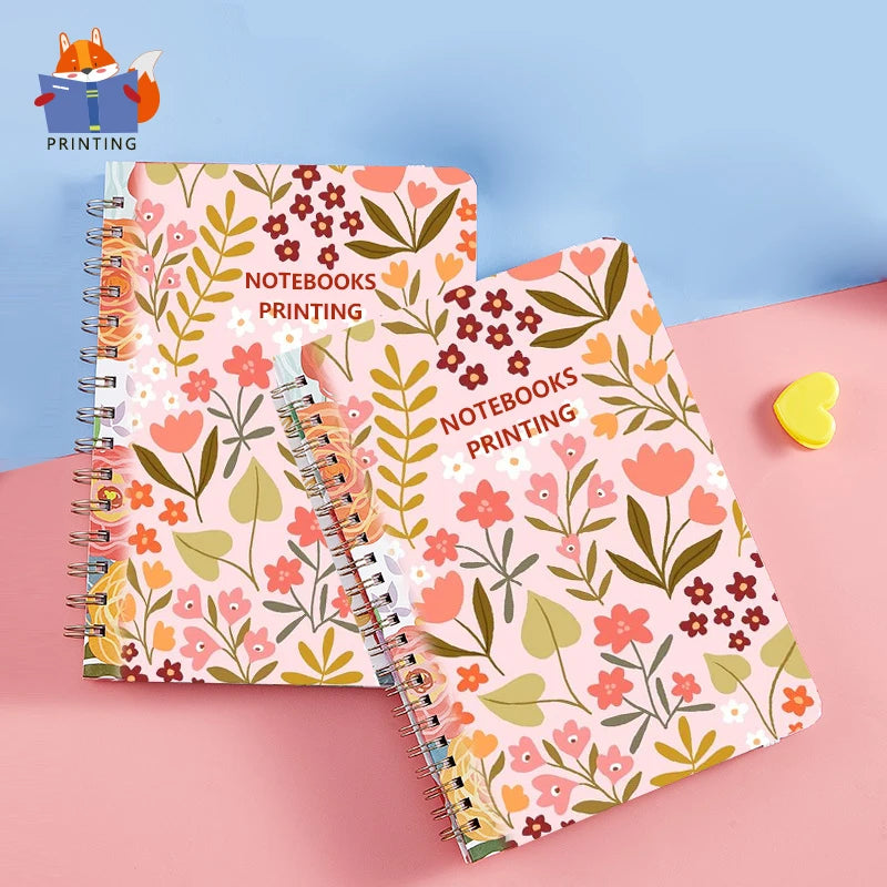 Custom OEM Printing Colorful A4 A5 Luxury Paper Kids Education Brochure Spiral Binding  Note Book Printing