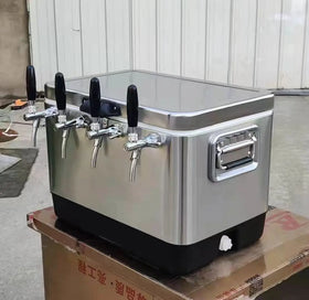Hot Selling CarBon Kitchen Single 304 Stainless Steel 50L Three Taps Model CBK-BWX50-2 Beer Cooling Box