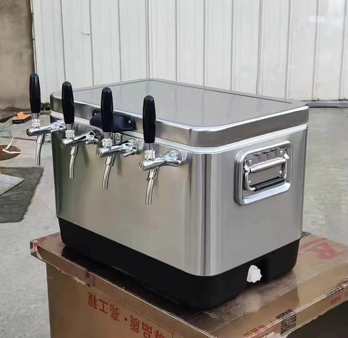 Hot Selling CarBon Kitchen Single 304 Stainless Steel 50L Three Taps Model CBK-BWX50-2 Beer Cooling Box