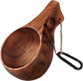 Wholesale  Guanen Portable Acacia Wood Wooden Coffee Camping Mug Handcrafted Coffee Mugs